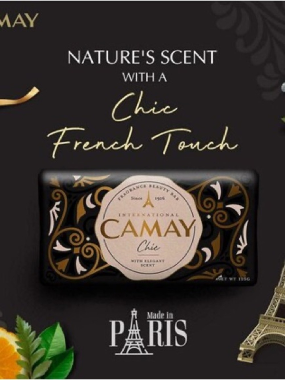 Camay Chic Fragrance Beauty Bar Multi Pack - Black & Gold Packaging
